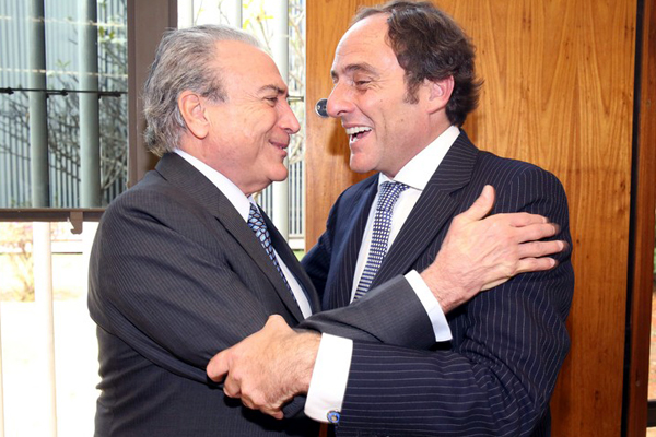 Ministro de Estado e dos Negócios Estrangeiros de Portugal com vice-presidente Michel Temer. Foto: Romério Cunha - Ascom/VPR