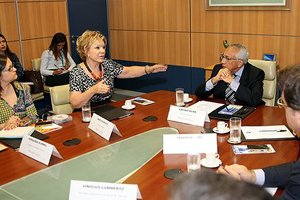 Os ministros brasileiros do Turismo e da Cultura, Gastão Vieira e Marta Suplicy.