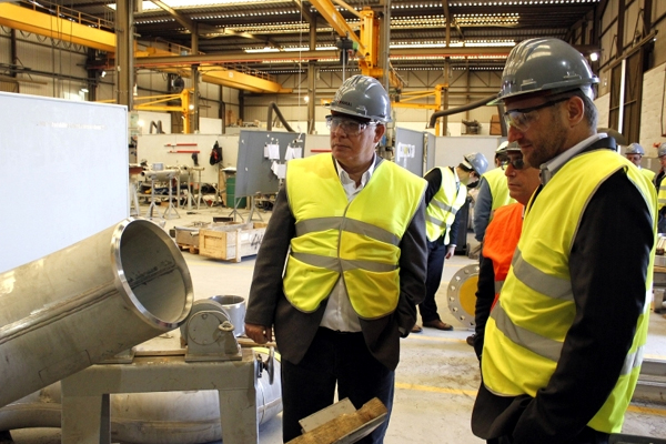 Vice-governador visitou a unidade da AMAL Construções Metálicas em Setúbal. Foto: Claiton Silva
